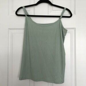 NWOT Claudel Lingerie Ribbed Cami Tank Top XL Muted Green Matching Set